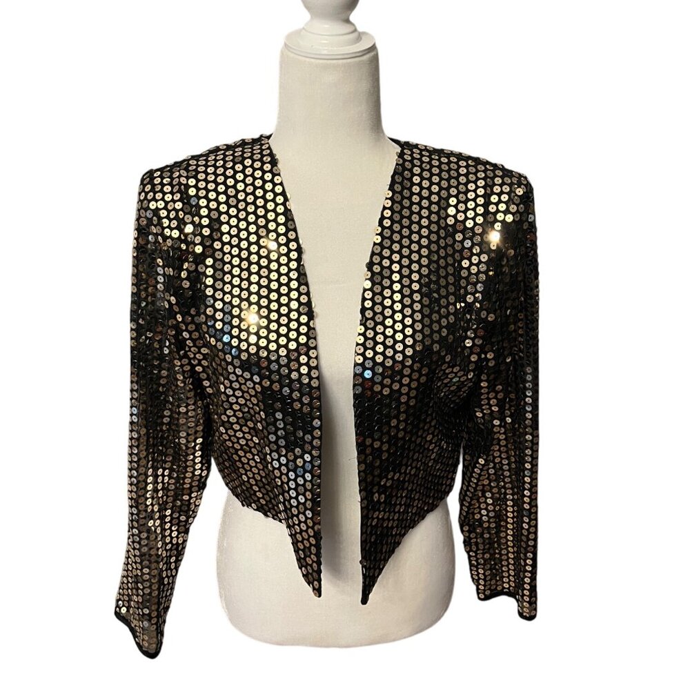 Lew Magram Collection Open Front Evening Jacket Size Medium